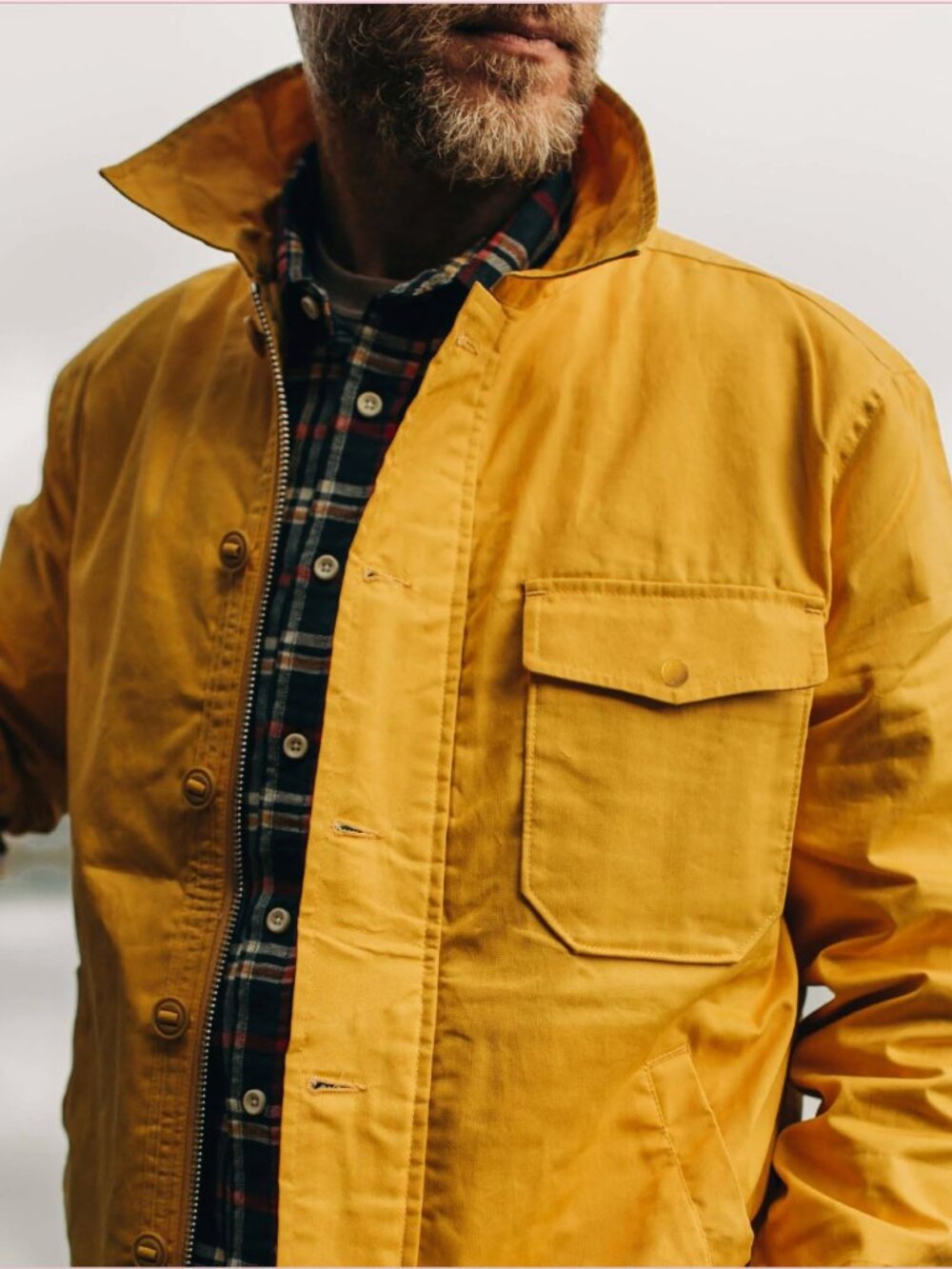 Taylor Stitch Watts Chore Utility Rugged Outdoor Waxed Jacket Canary Size 40/M - Picture 3 of 16